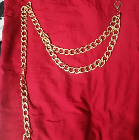 Women Fashion Gold Double Chain Belt - Picture 5 of 9